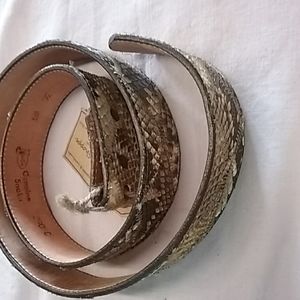 Mens Justin genuine Snake Skin 36" belt